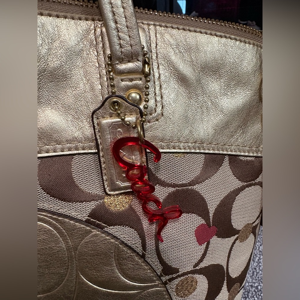 Coach Gold and Brown Tote Bag - Picture 11 of 16